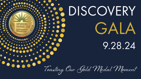 dark blue graphic that says "Discovery Gala 9.28.24"