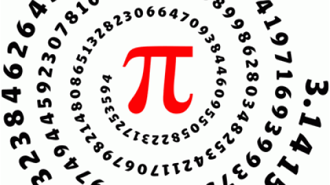 pi symbol with circular numbers